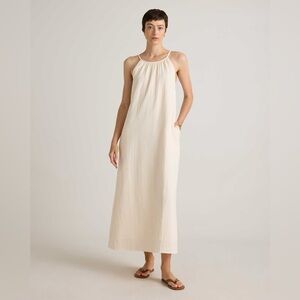 Quince 100% Organic Cotton Gauze Sleeveless Maxi Dress